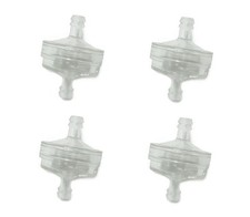 4 Pc Clear Disc In-Line Gas Fuel Filter 3/16" 5mm - 1/4" 6mm Motorcycle Scooter