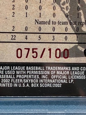 2002 Fleer Box Score #248 Barry Bonds 1ST EDITION FOIL /100 San Francisco Giants