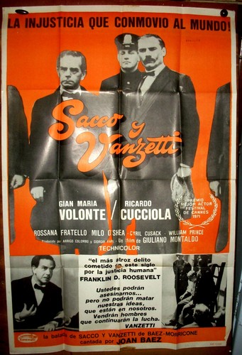 SACCO Y VANZETTI !!! orig1SH movie poster 1971 GIAN MARIA VOLONTE ! CUCCIOLLA !