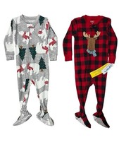 Carter  s Baby Christmas Footie Pajamas 2-Pack  Size 12M  Holiday  NWT