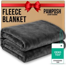 Clearance Sale Extra Large Flannel Fleece Blanket King Size Cozy Bed Sofa Throw