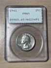 1941 Proof Washington Quarter PCGS Rattler PR 65 OGH