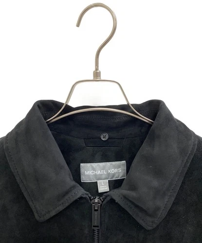 Michael Kors Suede Leather Zip Blouson Jacket Men's Size L Black image 3