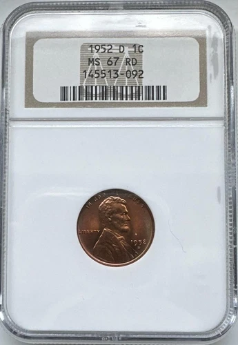 1952-D Lincoln Cent MS67RD NGC (#PA145513092)