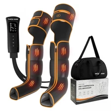 Leg Massager with Heat and Air Compression – 6 Modes & 3 Intensity Levels for...
