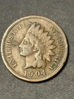 1904 Indian Head Cent 1c US Copper Coin Philadelphia Issue
