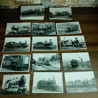 Vintage schwarz & weiß Lok Dampflok Zug Bilder Fotos x100 T71