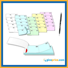 Blocchetti Numerati Da 1 A 1000 Formato 13 x 6 cm Confezioni Da 10 Blocchi