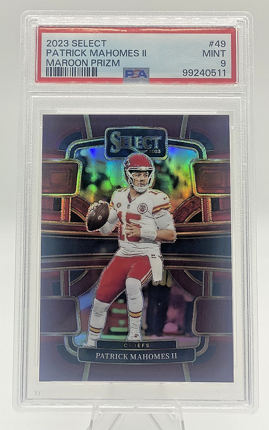2023 Panini Select - Concourse Patrick Mahomes II #49 Maroon Prizm /149