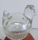 Anchor Hocking Clear Glass Hen On Nest Covered Dish Vintage Chicken