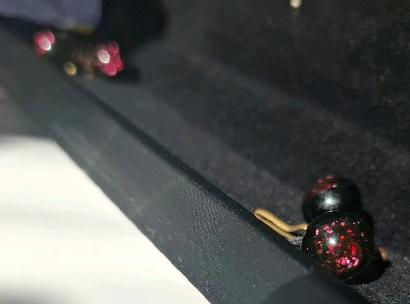 Rare Red Antique Paper Weight Glass Buttons - Image 4 of 4