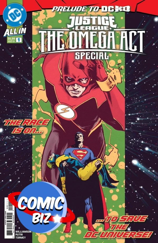 JUSTICE LEAGUE: THE OMEGA ACT SPECIAL #1 (2025) 1ST PRINTING MAIN COVER