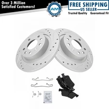 Rear Semi Metallic Brake Pad & Performance Rotor Kit for Saab 9-3 Linear
