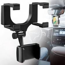 360 Car Phone Holder Rotatable And Retractable Rearview Mirror Mount Universal