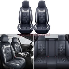 Leather Seat Covers Full Set Front Rear Cushion For Honda Hr-v Black