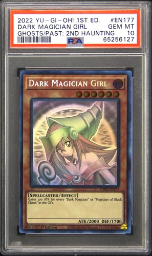 2022 YU-GI-OH! GHOSTS FROM THE PAST: THE 2ND HAUNTING DARK MAGICIAN GIRL PSA 10