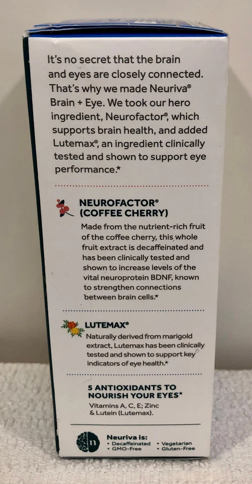🎁 Ноотропная концентрация внимания добавка для мозга и глаз Neuriva ПОДЛИННАЯ плюс 🎁 - Изображение 2 из 4