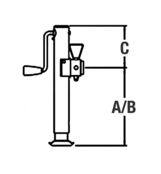 Bulldog 158109 Pipe Mount Swivel Jack - 2,000 Lbs - 10 Inch Lift