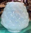 Vintage Fenton Opalescent Blue Jacqueline Vase, Rare And Beautiful