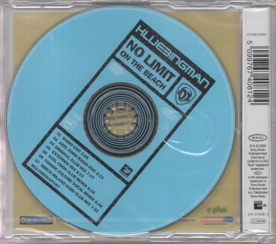 Klubbingman No Limit On The Beach Maxi CD NEU Radio Edit Axel Coon Radio Edit - Bild 2 von 2