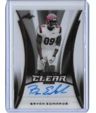 2020 Leaf Trinity Clear BRYAN EDWARDS Bronze Foil Auto RC Raiders WR