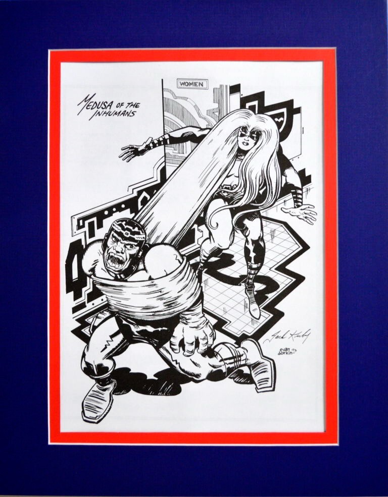 MEDUSA Professionally Matted PRINT Marvel Jack Kirby art Inhumans