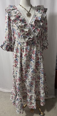Just Me Maxi Modi  Floral and Lace Dress Size S.