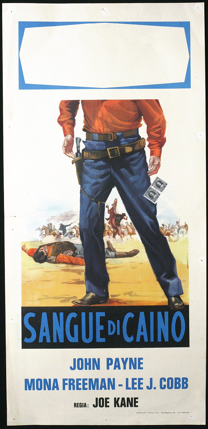 Locandina originale film Sangue di Caino (1955) - Regia di Joseph Kane