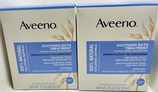 Aveeno Soothing Bath Treatment Colloidal Oatmeal Lot X 2 16ct Fragrance Free