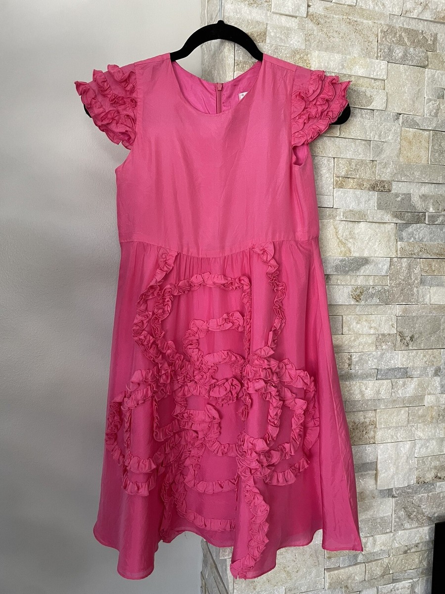 hot pink silk dress zara GOLD-TONE HARDWARE SLIP - zara hot pink mini dress main image 0