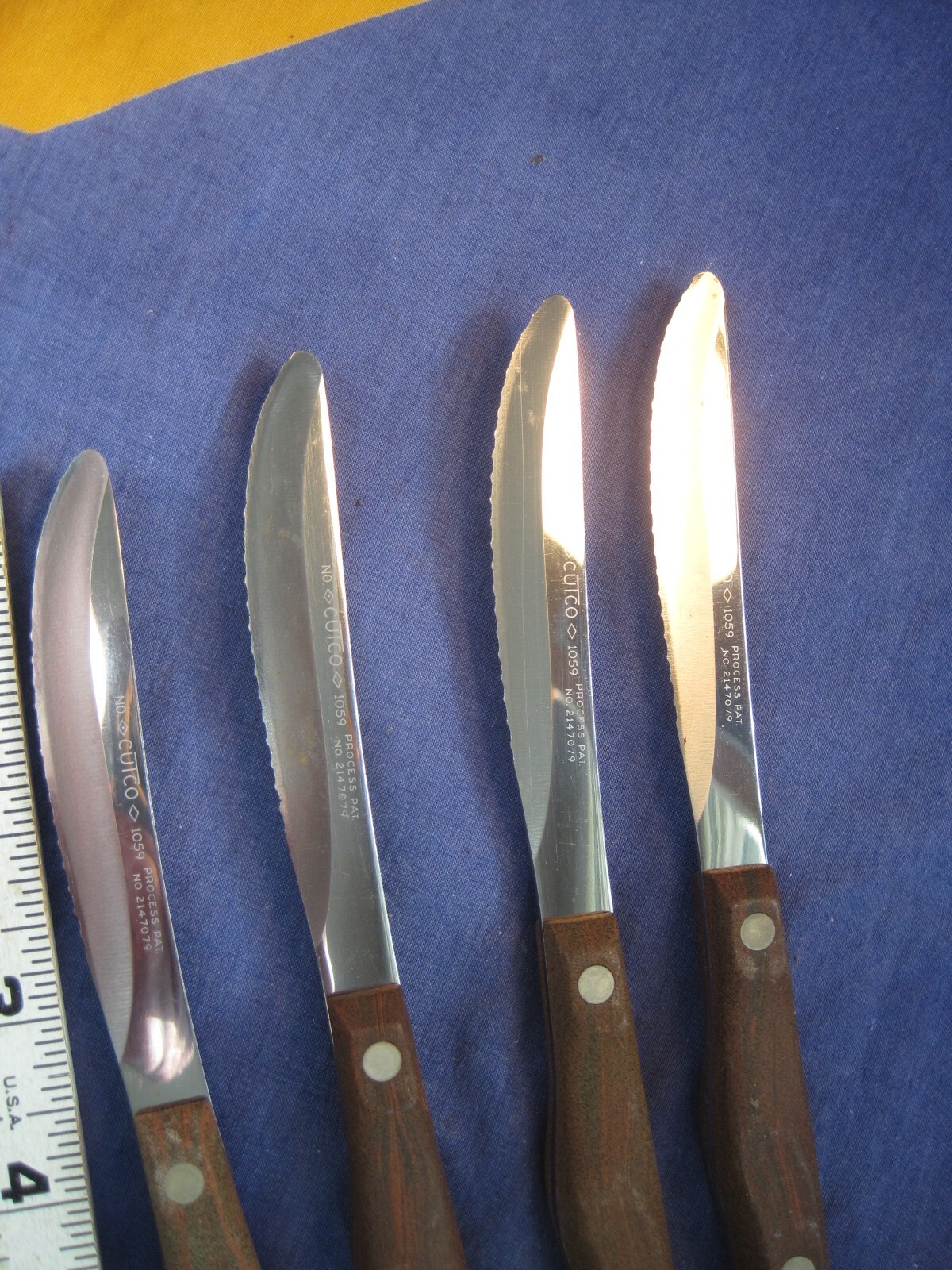 LOT 4 Vintage CUTCO USA Set Serrated Steak Kitchen Knives 1059 c60 eBay