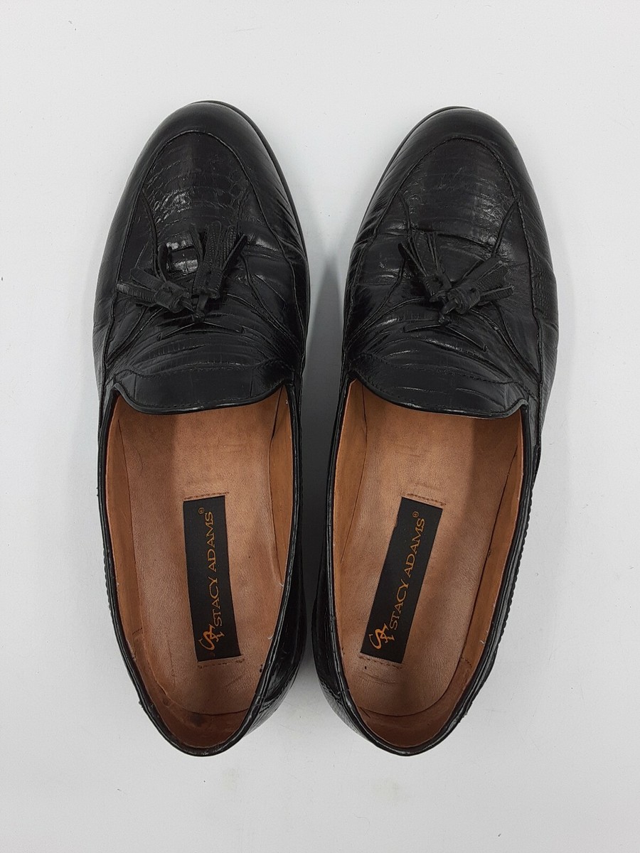 STACY ADAMS Mens Genuine Snake & Leather Tassel Dress Loafer  display picture 3