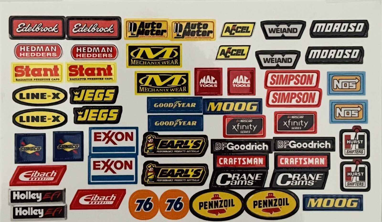 1/10 Scale R/C Racing Vinyl Decal/Sticker Sheet W/ Sponsor Stickers ...