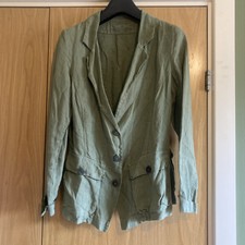 Grizas Olive Linen Jacket Xs