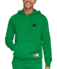 STARTER Men's Classic-Fit Embroidered Logo Fleece Hoodie MEDIUM & LARGE NWT