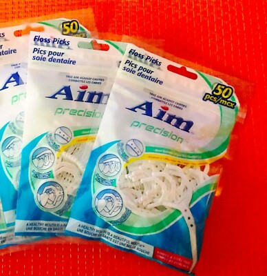 AIM-3 Bags - Flossers Picks-Shred Resistant-Angled Pick--Fluoridex Thread 150