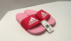 pink adidas slides size 6