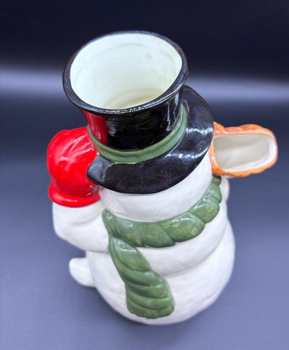 Unique Vintage Ceramic Evil Frosty The Snowman Candle Holder - 第 4/5 張圖片
