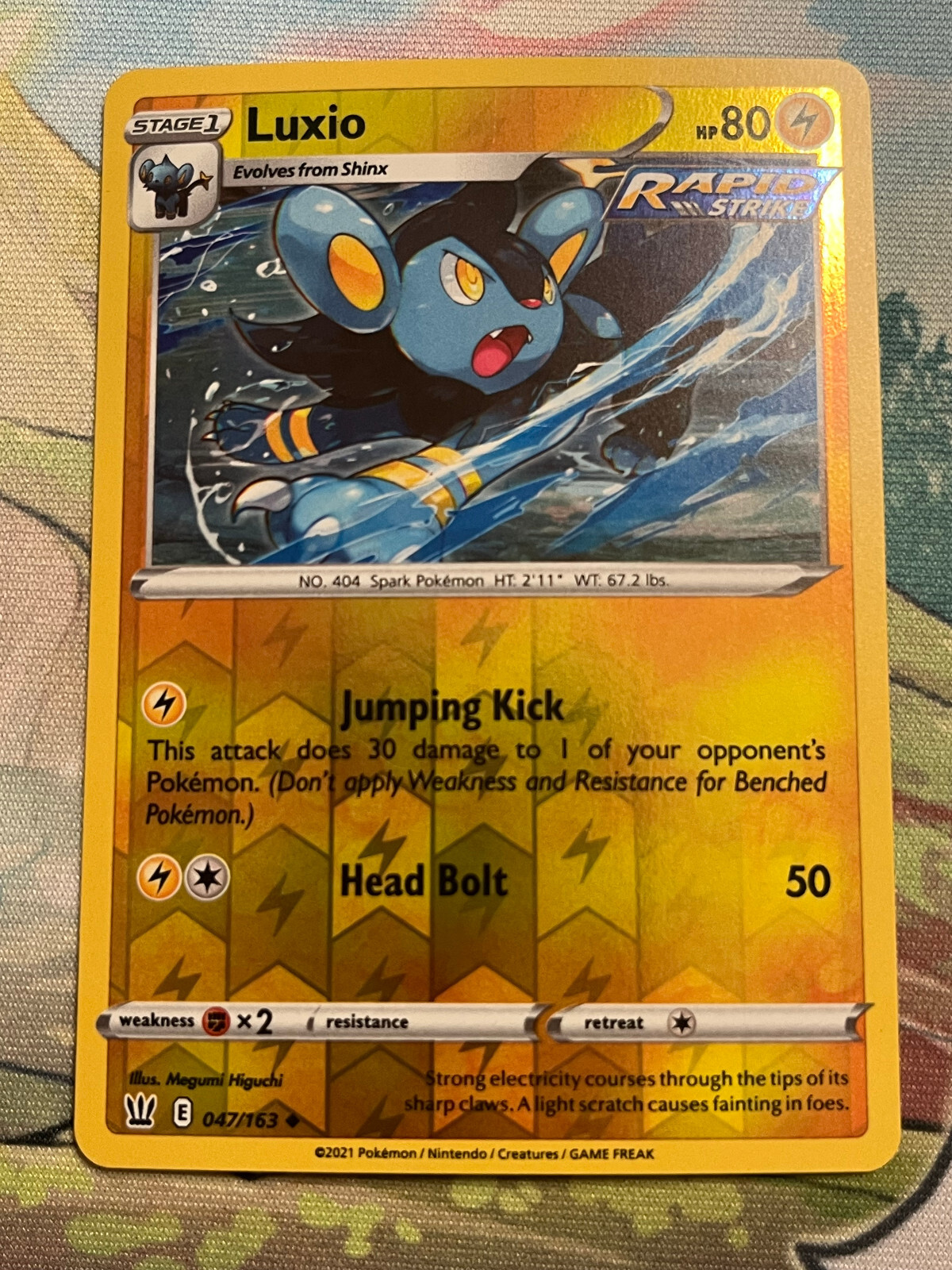 Pokemon Card TCG - Luxio - Battle Styles - 47/163 - Reverse Holo Uncommon