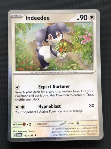 Indeedee 153/198 Pokemon Card SV01 Scarlet & Violet RARE HOLO M/NM - Picture 1 of 2