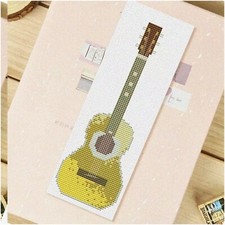 MelodyStitch DIY Guitar Bookmark Kit - Embroidery Needlework for Music Lovers, A