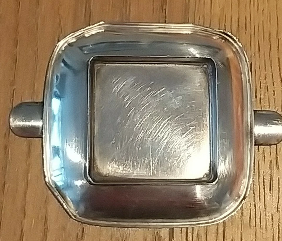 Posacenere di antiquariato argento dei primi del "900 - Immagine 2 di 4