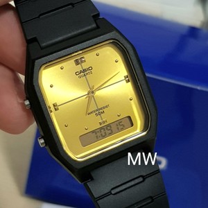 casio gold dial watch
