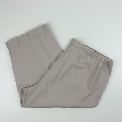 Womens bone drawstring capri pants SIZE 