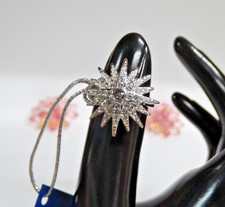 Swarovski Womens Ring Balthus Rhodium Plated ...