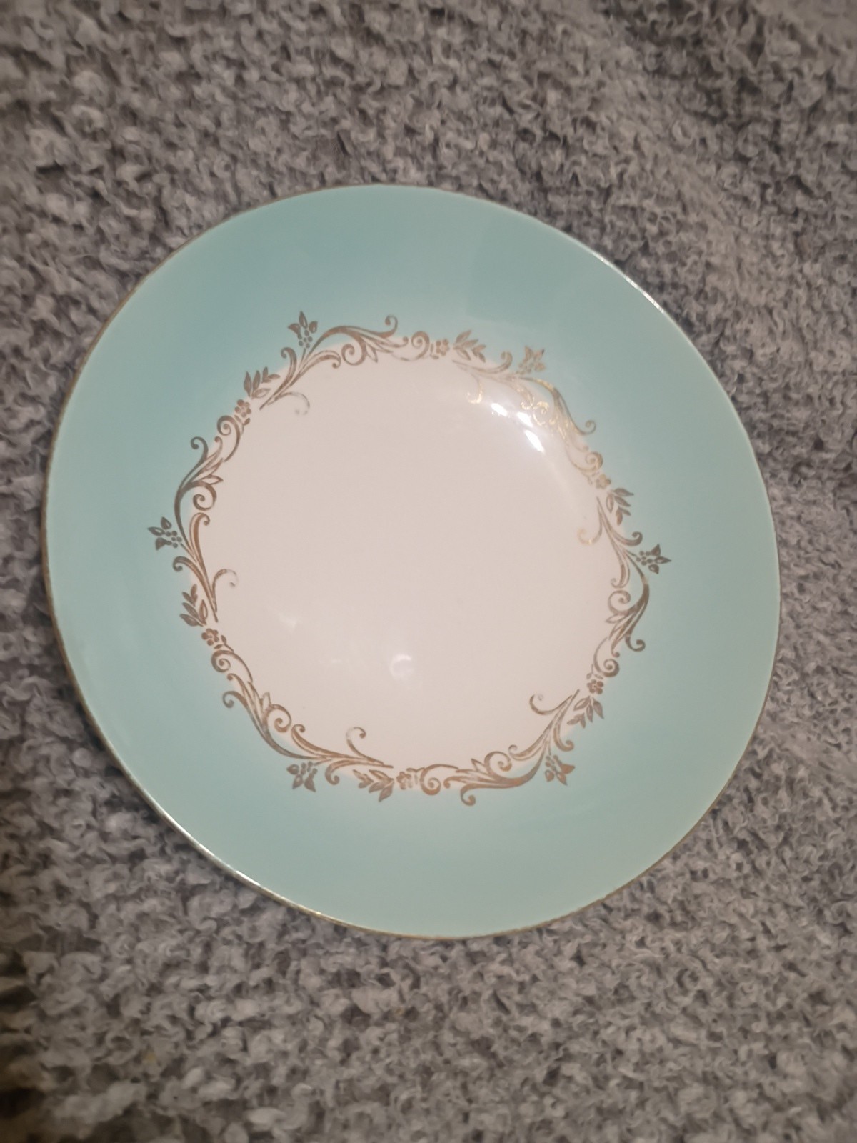Lifetime China Co. Semi Vitreous Alliance, Ohio Gold Crown 8 1/4Inch Dinner Bowl