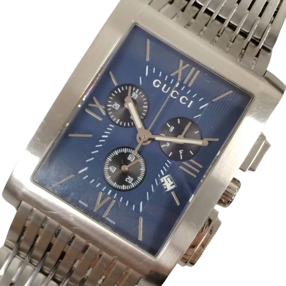 Montre Gucci 8600M G Metro Chrono Qz Produit Fonctionnel Argent / C142 Occasion