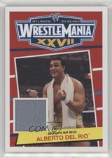 2012 Topps Heritage WWE Wrestlemania XXVII Mat Relics Alberto Del Rio 9aj
