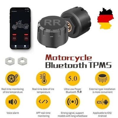2X Auto Reifen Druck Monitoring System Bluetooth Wireless TPMS Reifen Monitor DE