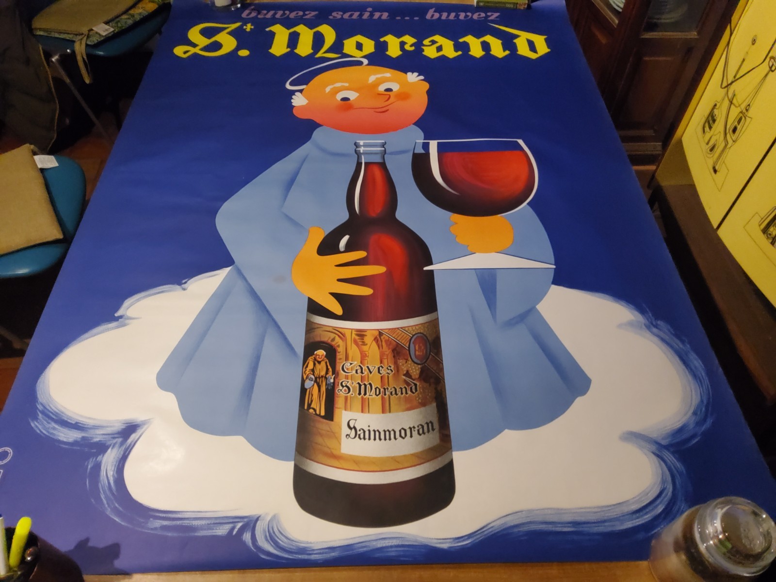 ORIGINAL litho VINTAGE POSTER/AFFICHE/MANIFESTO S.MORAND by A.Roland 1955